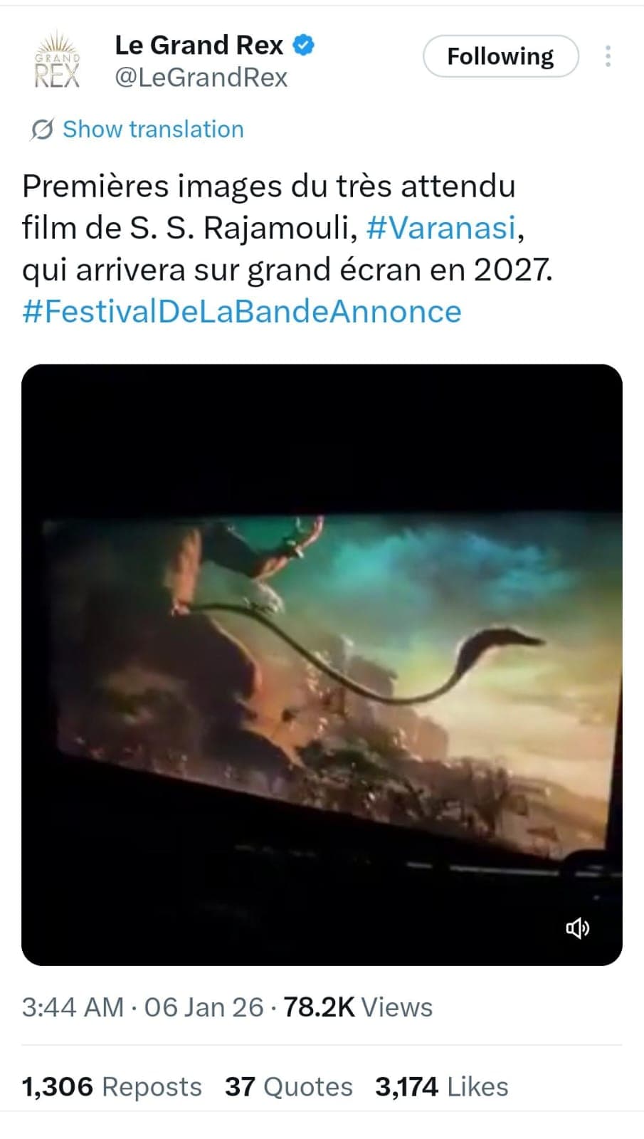 పారిస్లో వారణాసి టీజర్ రిలీజ్, రికార్డ్ వ్యూస్