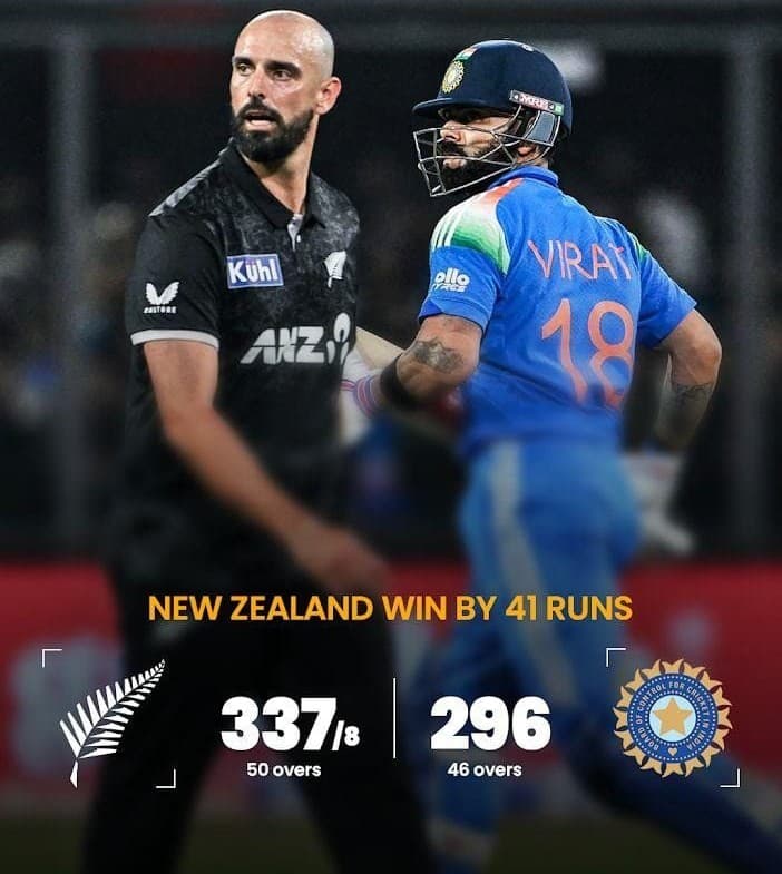 ఇండోర్ వన్డేలో భారత్ పై కివీస్ ఘన విజయం…