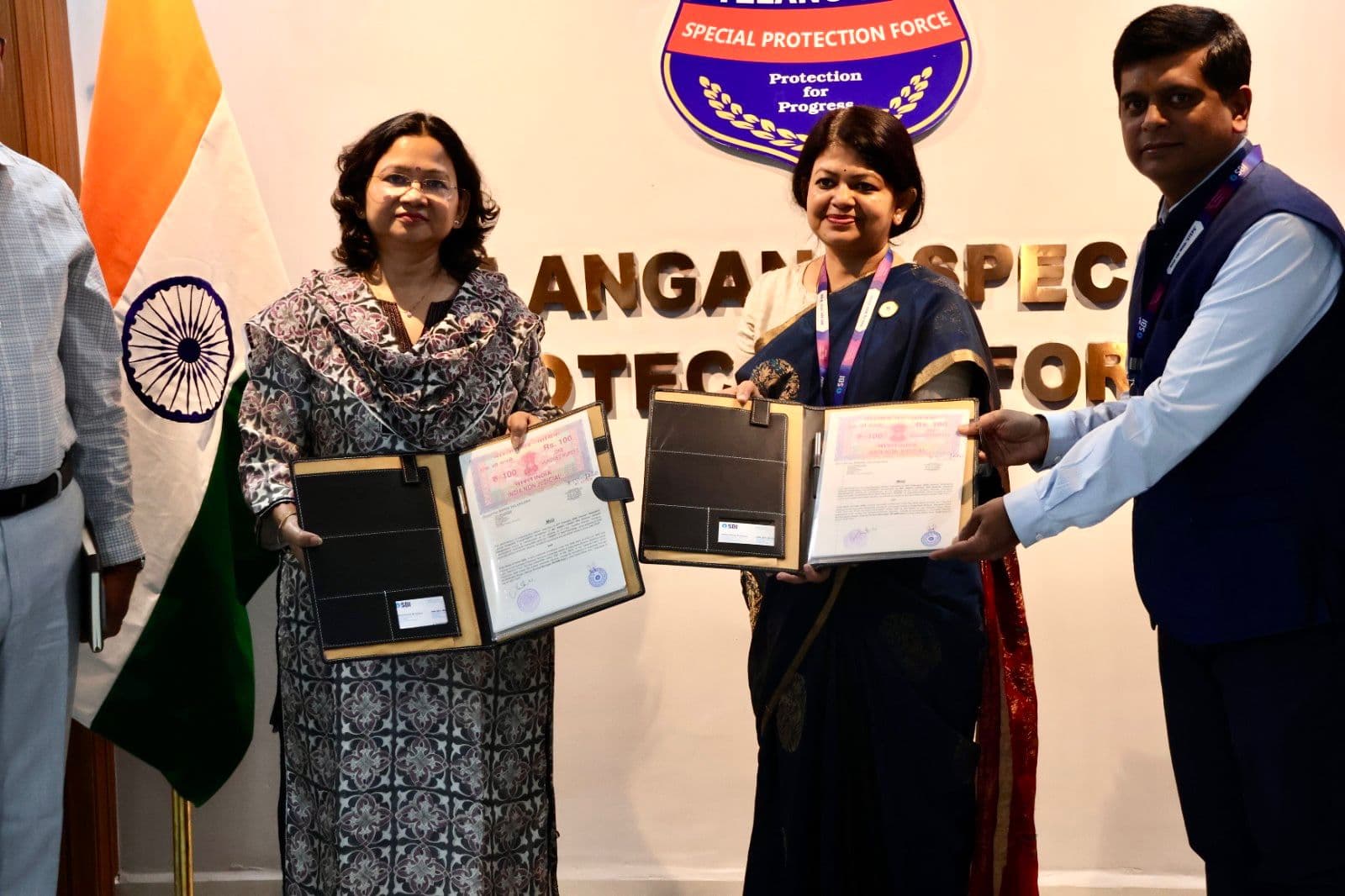 టీజీ ఎస్పీఎఫ్ తో స్టేట్  బ్యాంక్ ఒప్పందం