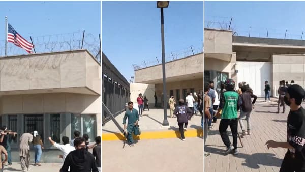 కరాచీలో ఉద్రిక్తతలు.. అమెరికా కాన్సులేట్‌ పై నిరసనకారుల దాడి