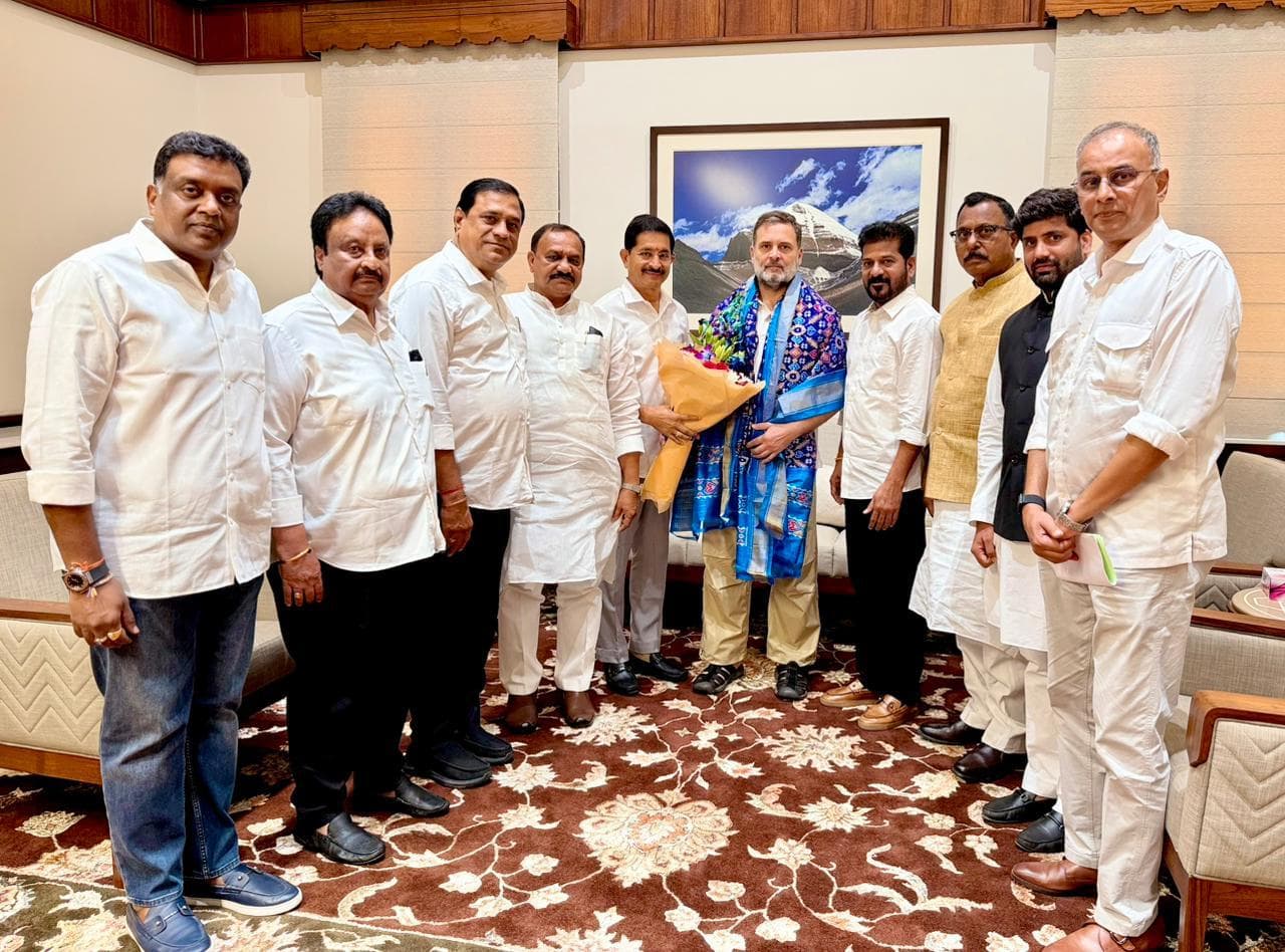 రాహుల్ గాంధీ ని కలిసిన సీఎం, ఎంపీ లు..