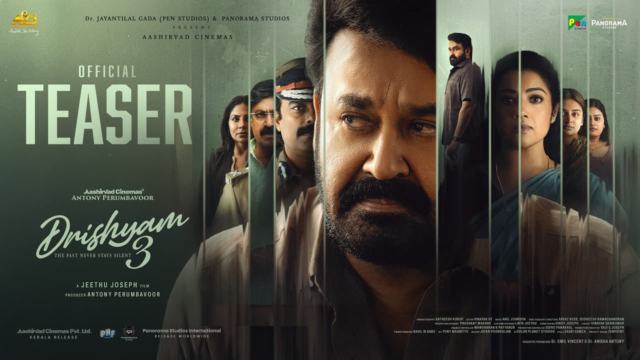 దృశ్యం 3 - అధికారిక టీజర్ | మోహన్‌లాల్ | జీతు జోసెఫ్ | మీనా | మే 21 ప్రపంచవ్యాప్తంగా విడుదల