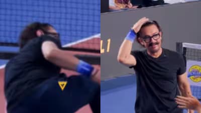 పికిల్ బాల్ ఆడుతూ కింద పడ్డ ఆమిర్ ఖాన్!