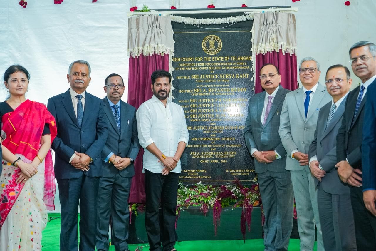 తెలంగాణ హైకోర్టు బిల్డింగ్కు శంకుస్థాపన చేసిన సుప్రీం కోర్టు సీజే..