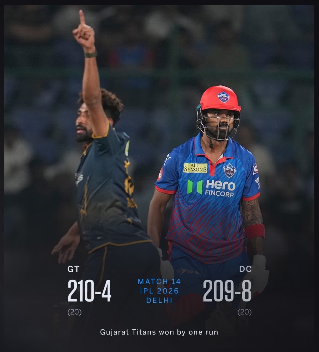 IPL 2026:నరాలు తెగే ఉత్కంఠ పోరులో ఢిల్లీపై గుజరాత్ విజయం