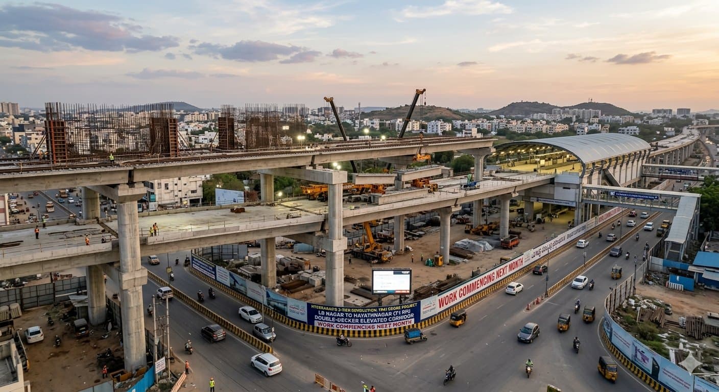 ఎల్బీనగర్ - హయత్ నగర్ డబుల్ డెక్కర్ ఎలివేటెడ్ కారిడార్ - మంత్రి కోమటిరెడ్డి